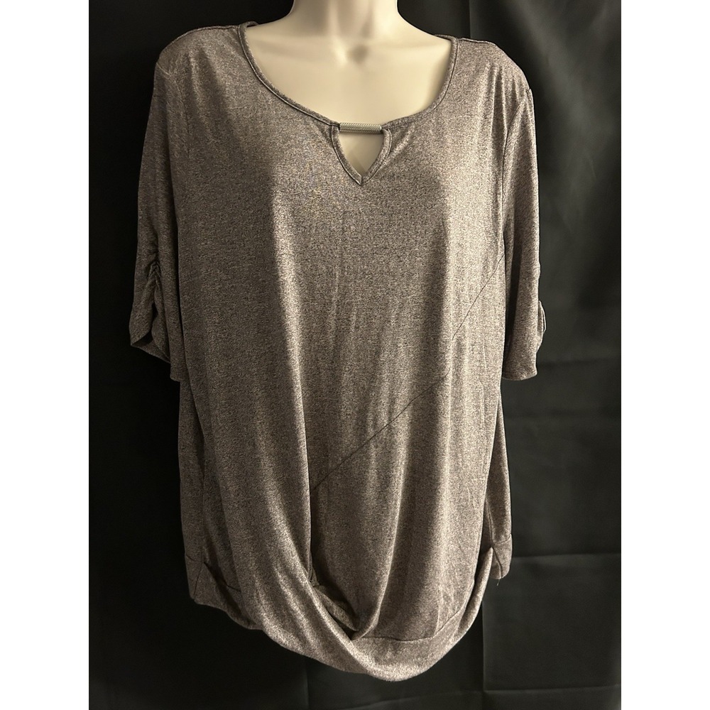 New Xxl Apt 9 Gray Bottom Gathered Top #1482*8 - Picture 2 of 8